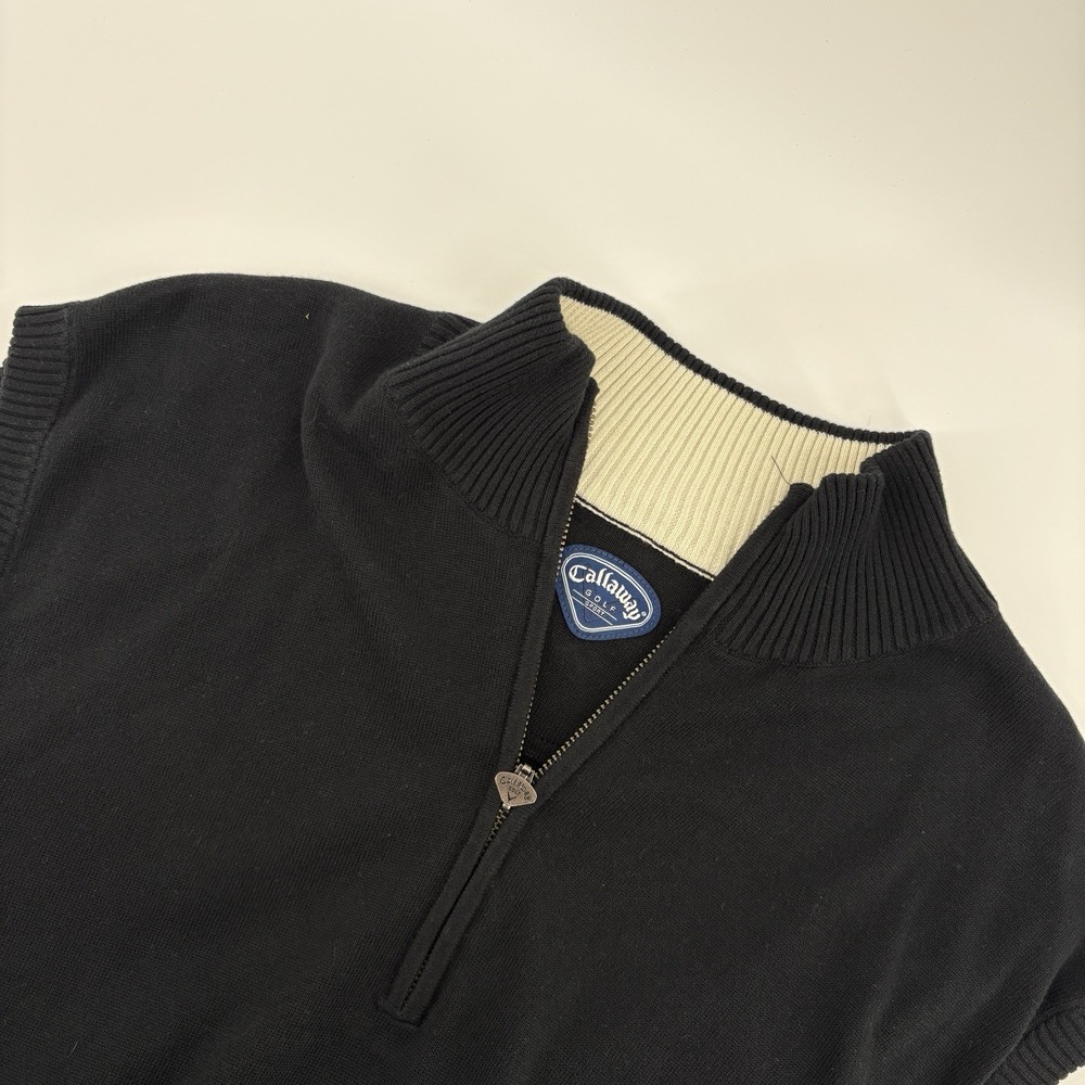 Callaway Golf Sport Men's Extra Large 1/4 Zip Vest Black‎